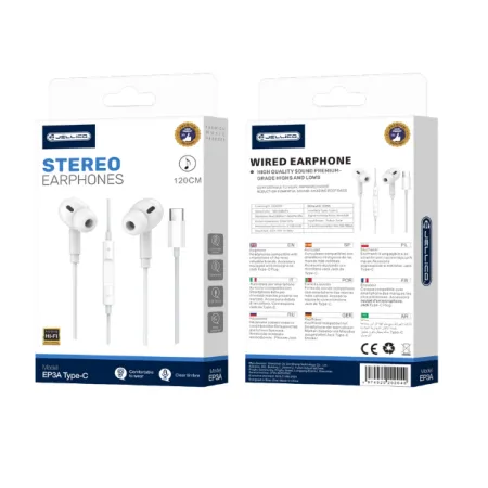 Wired Earphone EP3A cu mufa Tip C 1.2M / Alb
